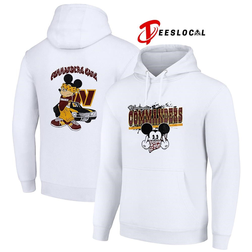 Washington Commanders x Gangsta Mickey Mouse middle finger shirt