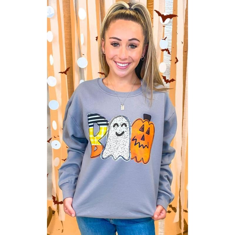 Watercolor Boo Graphic Sweatshirt T-Shirts, Hoodie | TeeBloomCo.com
