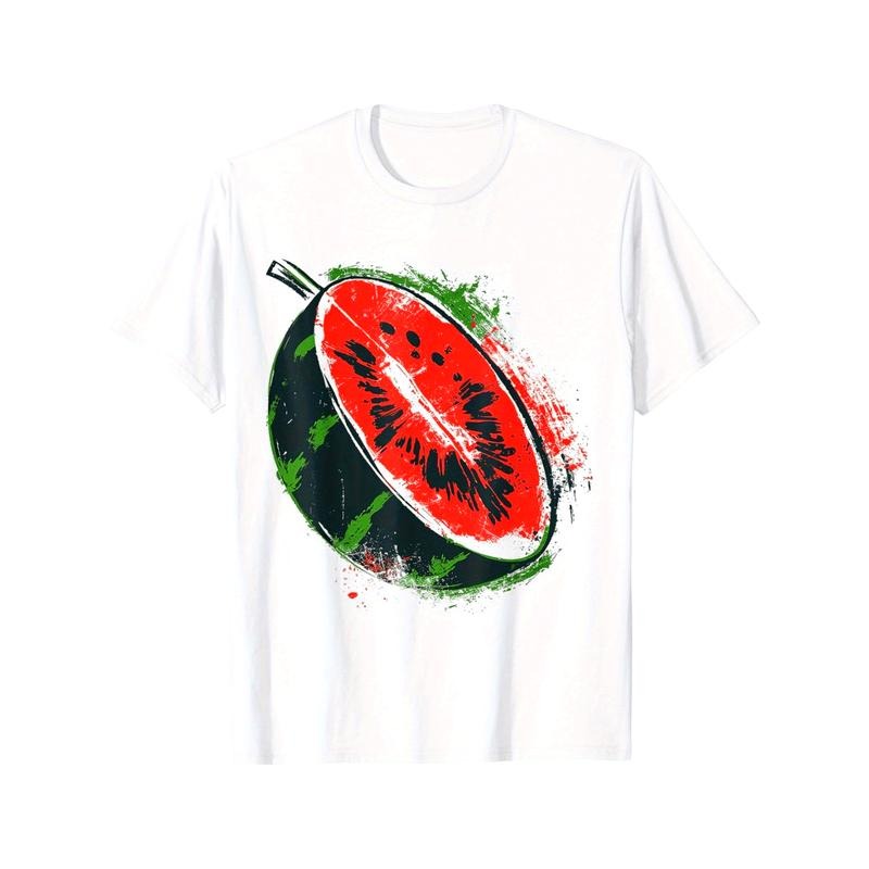 Watermelon Art Painting Abstract Graphic Watermelon T-Shirt made in usa Hoodie, Sweatshirt | TeeBloomCo.com