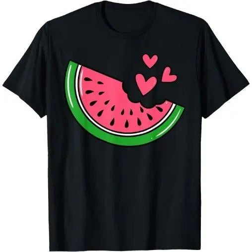 Watermelon Slice Melon Summer Vacation Season Fruit Lovers T-Shirt Made in USA Hoodie, Sweatshirt | TeeBloomCo.com