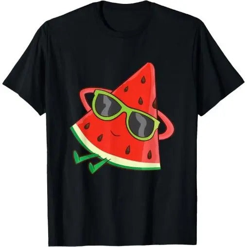 Watermelon Summer Melon With Sunglasses Funny Watermelon T-Shirt Made in USA Hoodie, Sweatshirt | TeeBloomCo.com