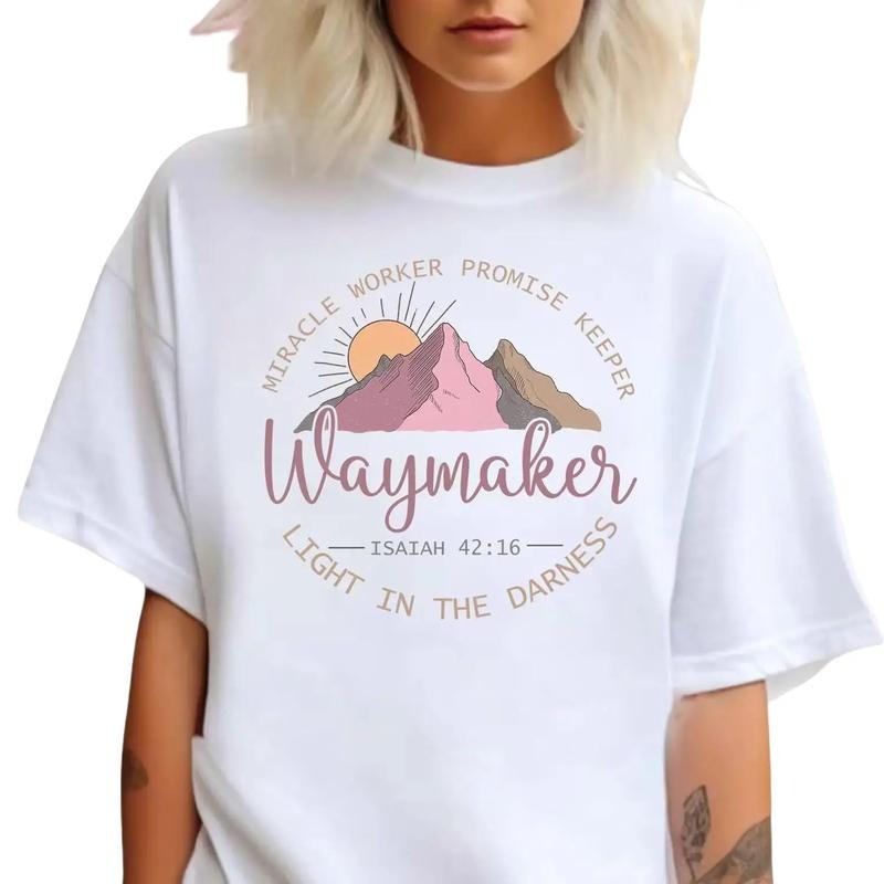 Waymaker Miracle Worker Promise Keeper Shirt, Christian Shirts For Women, Jesus T Shirts, Unisex T-Shirt, Gifts For...