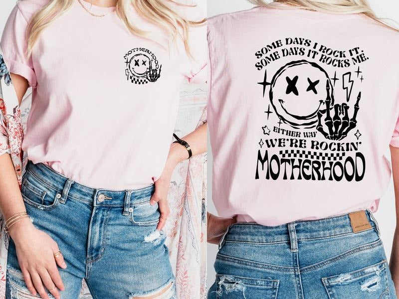 We Are Rocking Motherhood Women's Top - T-Shirts & Sweatshirt Hoodie | TeeBloomCo.com