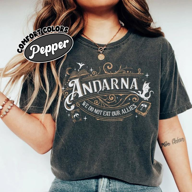 We Do Not Eat Our Allies Tee, Andarna Fourth Wing Sweatshirt, Basgiath War College Tee, Riders Quadrant Shirt, Dragon...