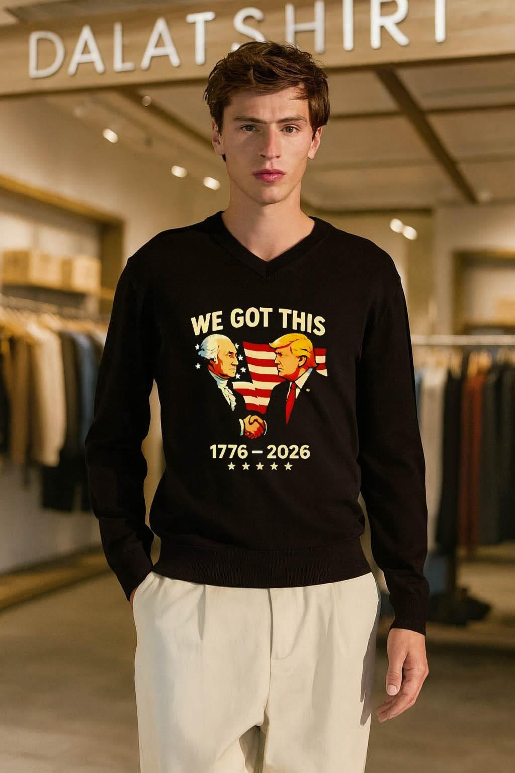 We Got This George Washington Donald Trump Handshake 1776-2026 shirt