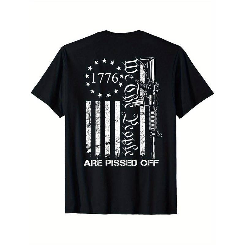 We The People Are Pissed Off" AR15 Graphic Tee - 100% Cotton, Casual Fit, Machine Washable - Men's Fashion T-Shirt made...