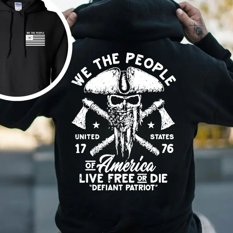 We The People Of America 2 Side Printed T-shirt - Crewneck Sweatshirt
