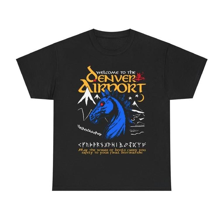 Welcome To The Denver Airport Unisex Heavy Cotton T-Shirt Menswear Top Hoodie, Sweatshirt | TeeBloomCo.com