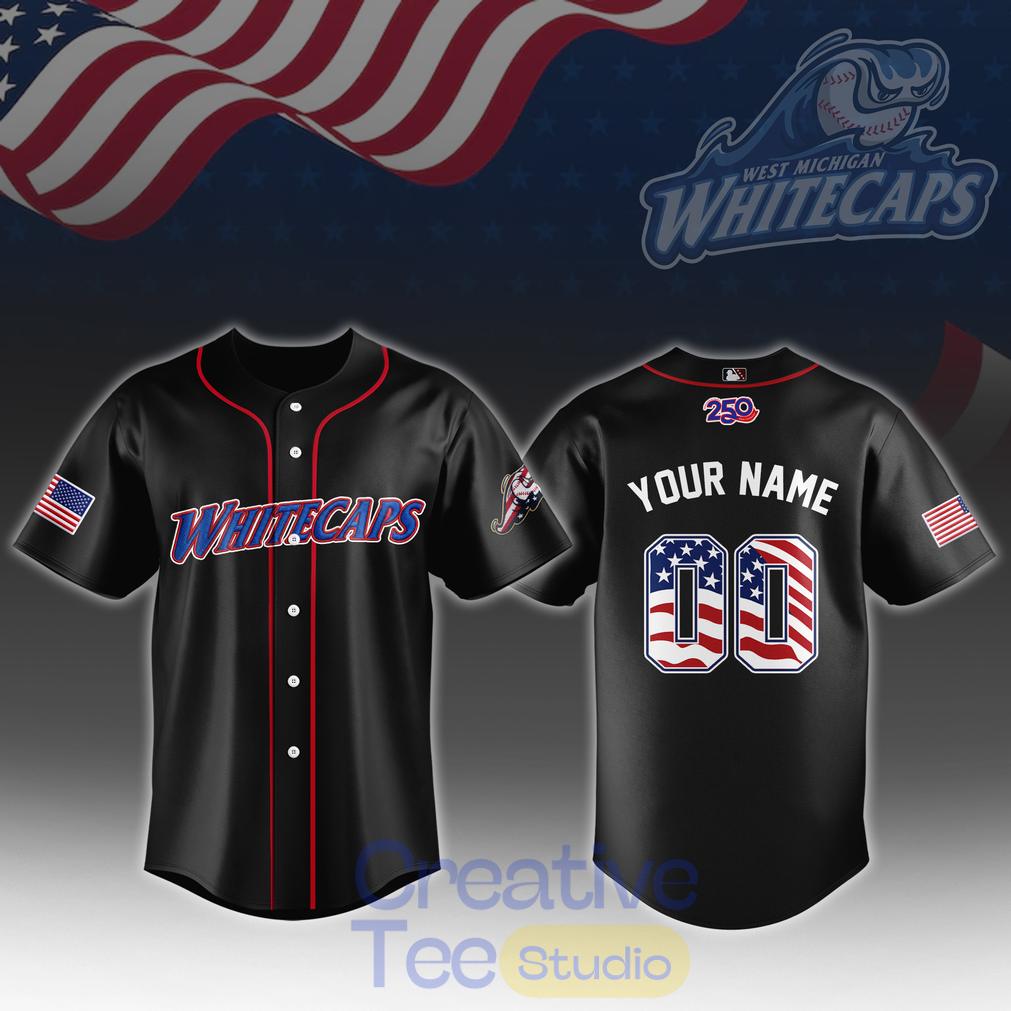 West Michigan Whitecaps 250th Anniversary 4th of July Jersey