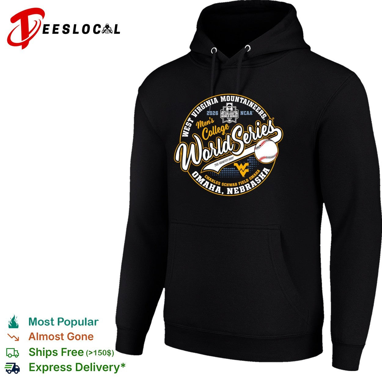 West Virginia Mountaineers 2026 College World Series Omaha Nebraska Logo shirt