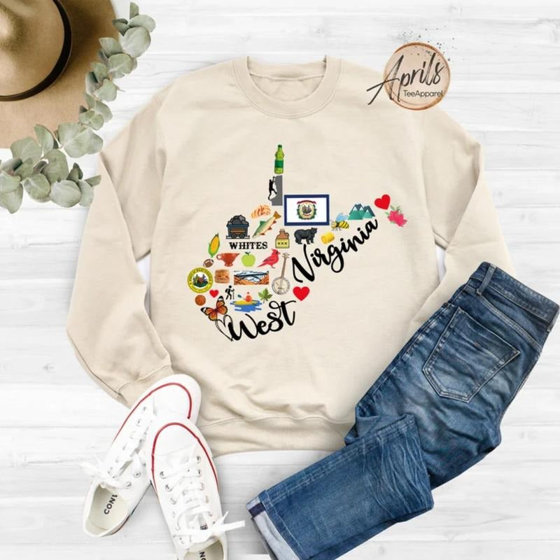 West Virginia Sweatshirt, West Virginia Hoodie, State Shirt Classic Fashion | TeeBloomCo.com