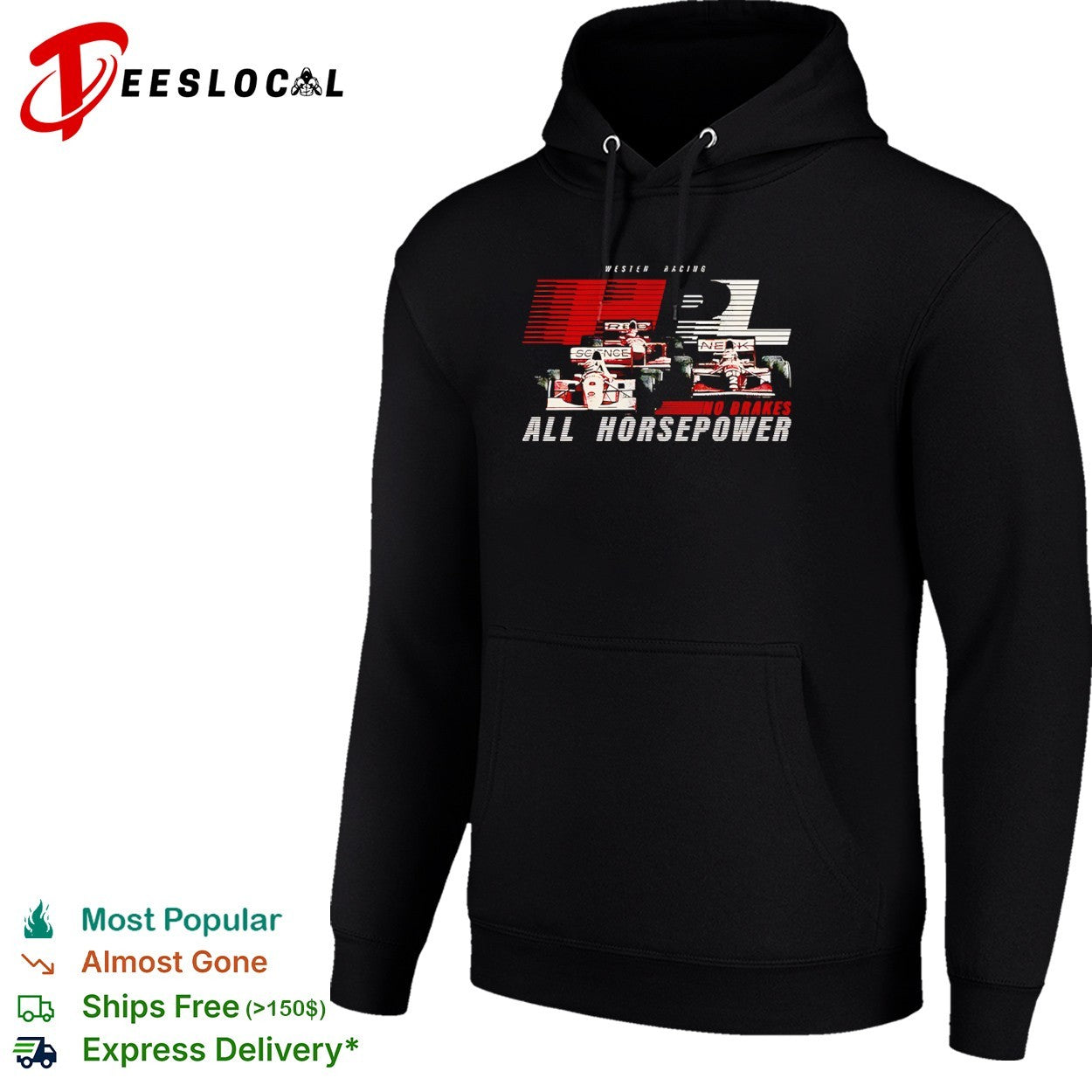 Westen Racing HPL Science Neck no brakes all horsepower formula 1 racing shirt
