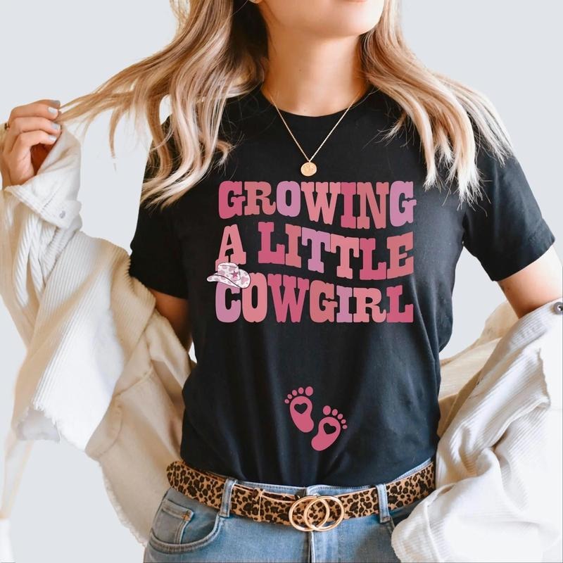 Western Pregnancy Announcement shirt Cowgirl Baby Reveal t shirt Pregnancy Announcement t-shirt Country Maternity Tee...