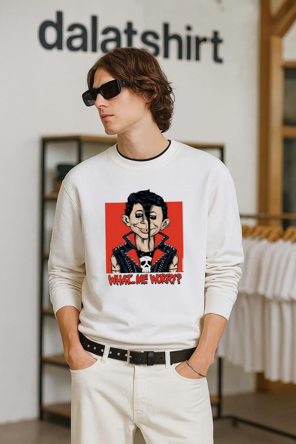 What Me Worry Alfred E Neuman Emo Punk shirt