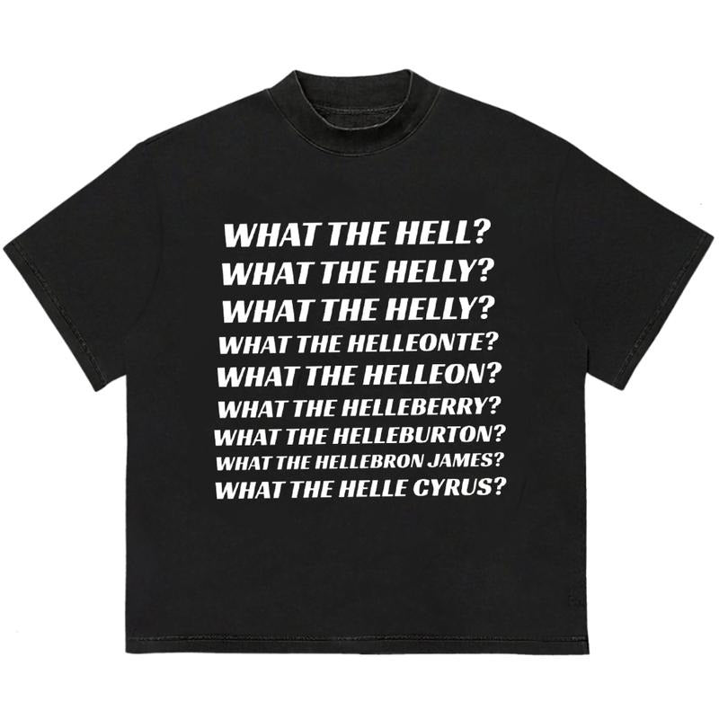 What The Hell T-Shirt Stylish Gift for Her Relaxed Fit Retro Graphic Tee Hoodie, Sweatshirt | TeeBloomCo.com