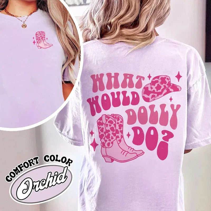 What Would Dolly Do Comfort Color Shirt, Dolly Christmas Shirt, Dolly Shirt, In Dolly We Trust Shirt, Holly Dolly Shirt,...