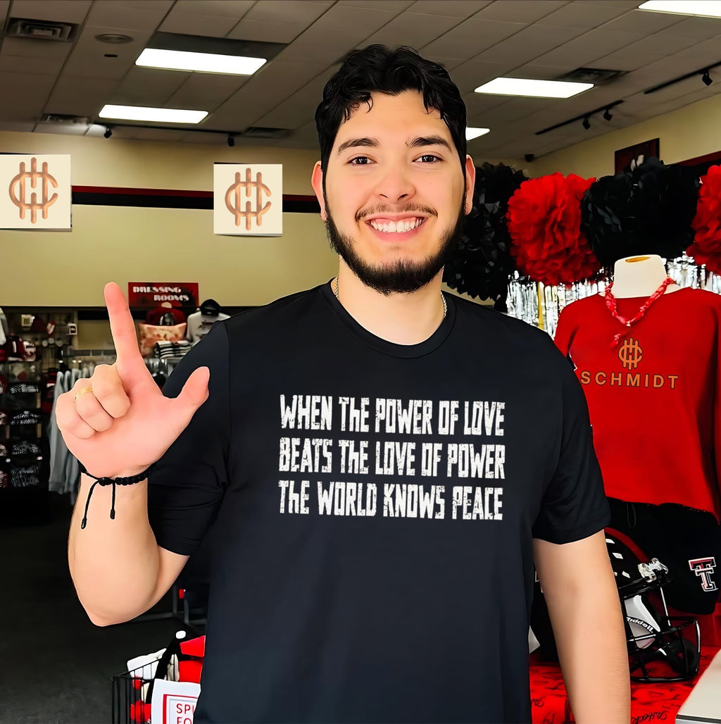 When The Power Of Love Beats The Love Of Power Empire State Building shirt