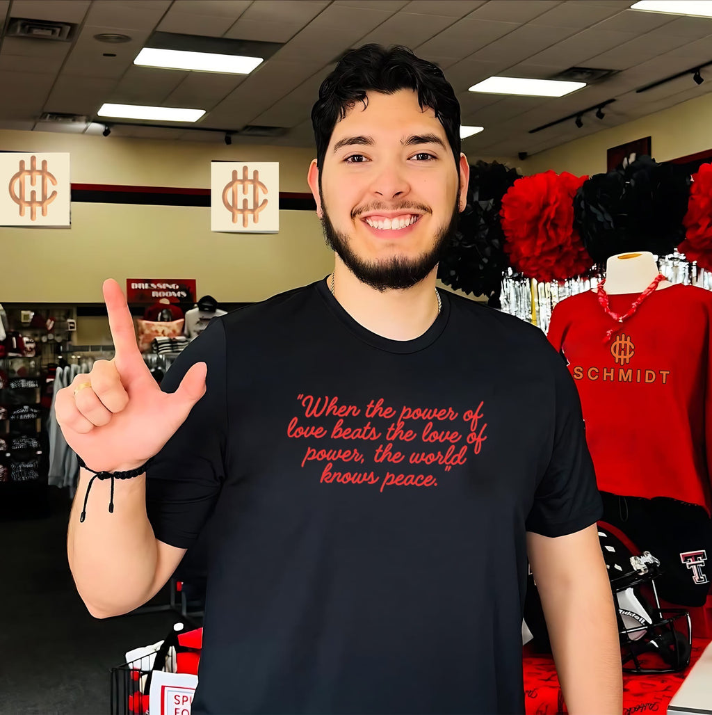 When the Power of Love Beats the Love of Power the World Knows Peace shirt (1)