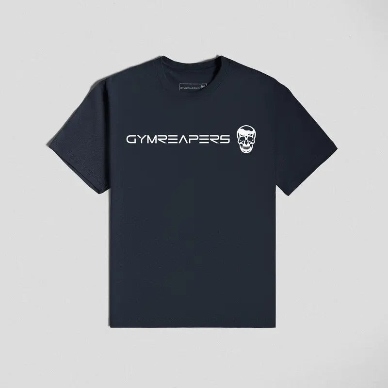 Gymreapers Basic Shirt - Soft Cotton/Poly Blend - Navy/White - Summer Season - Top Hoodie, Sweatshirt | TeeBloomCo.com