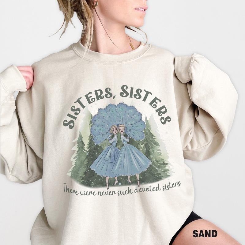 White Christmas Movie Sweatshirt, Haynes Sisters Crewneck, Christmas Sweatshirt, Christmas White Movie 1954 Sweatshirt...