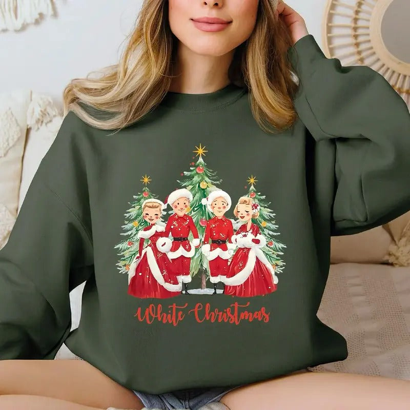 White Christmas Movie Sweatshirt, I'm Dreaming of a White Christmas Shirt, Vintage Christmas Hoodie, Christmas Holiday...