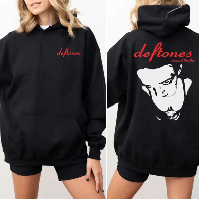 White Ppony Deftoness 2 Sides Hoodie Shirt, Rock Metal Band Shirt, Fan Merch, Grunge, Unisex Sweater Pullover Tee Sweatshirt