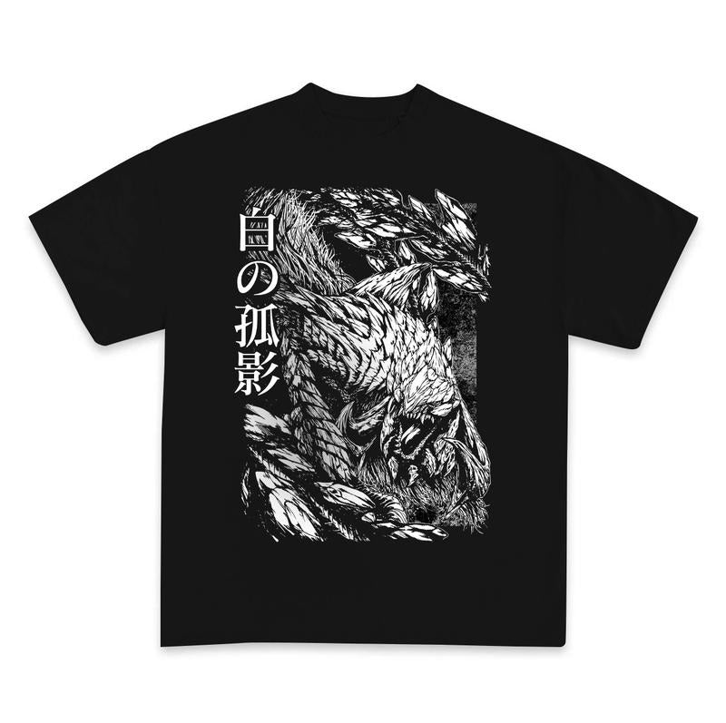 White Wraith shirt, Monster Hunter Wilds shirt, gaming tee, Fantassy Adventure Unisex cotton Tshirt, Monter Hunter...