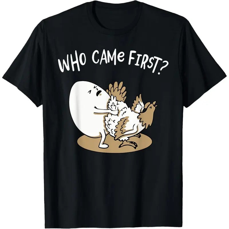 Who Came First Chicken or Egg? Chickens Lover Farmer T-Shirt made in usac Hoodie, Sweatshirt | TeeBloomCo.com