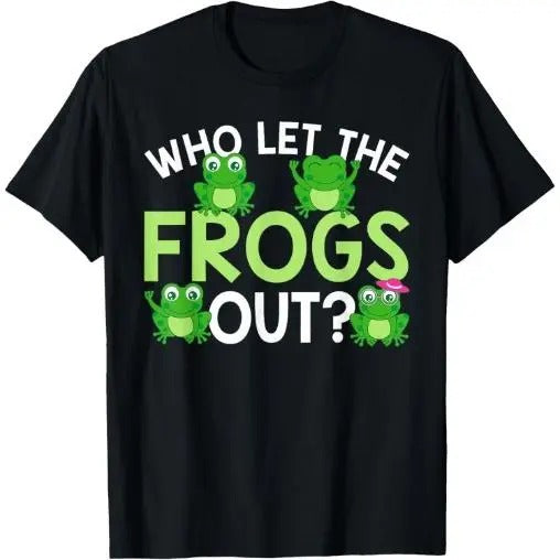 Who Let The Frogs Out Funny Frog Lovers MM T-Shirt  Made in USA Hoodie, Sweatshirt | TeeBloomCo.com