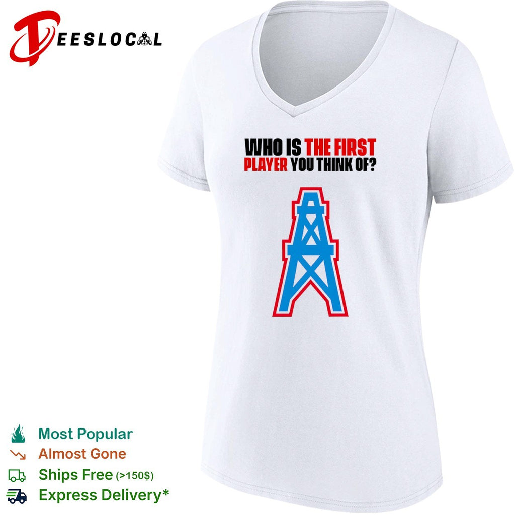 Who is the first player you think of Houston Oilers NFL Football shirt