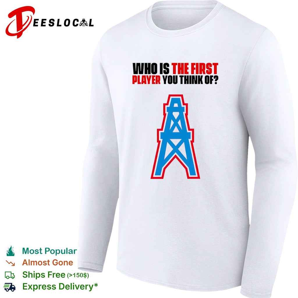 Who is the first player you think of Houston Oilers NFL Football shirt