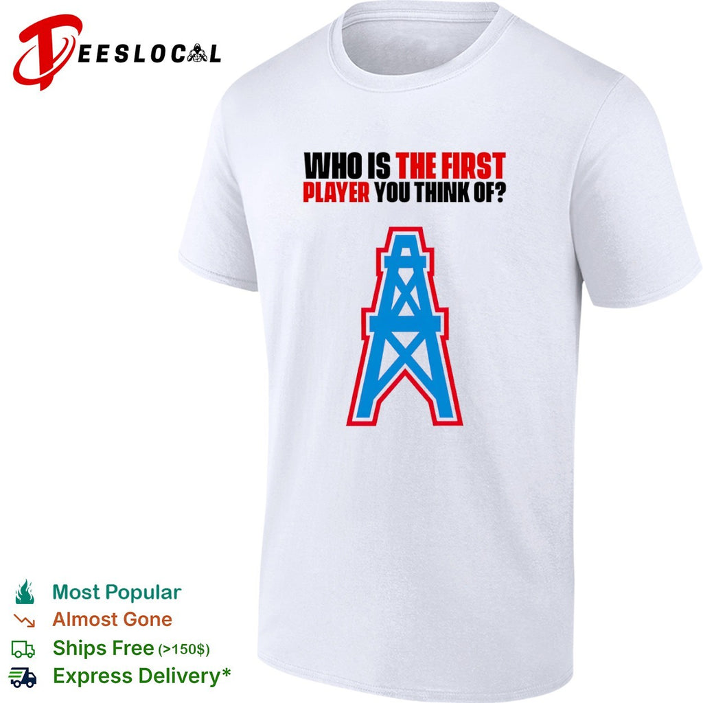 Who is the first player you think of Houston Oilers NFL Football shirt