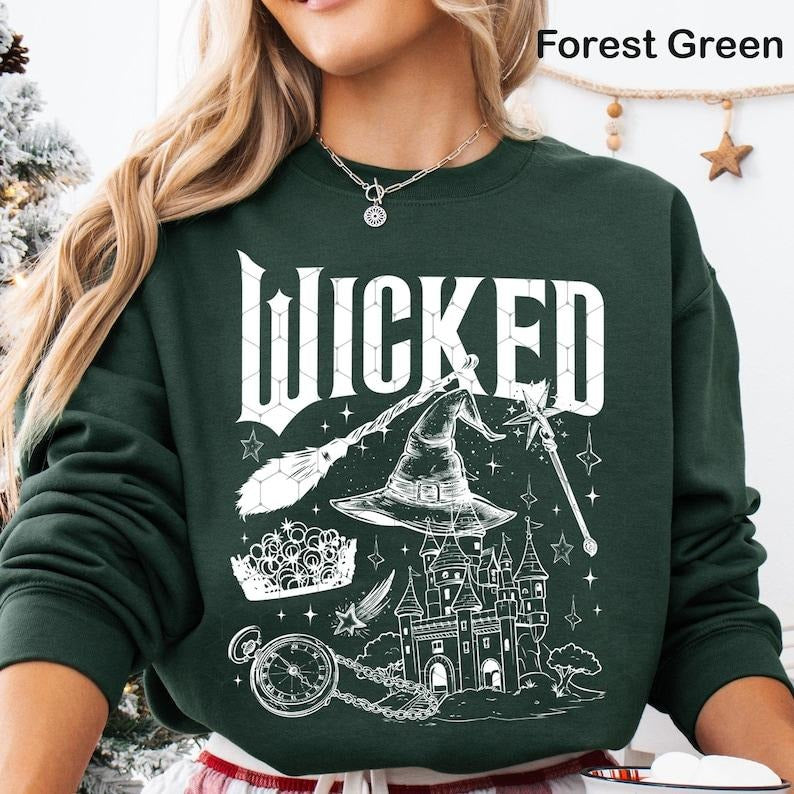 Wicked Broadway Tribute Sweatshirt, Featuring Glinda and Elphaba T-Shirts, Hoodie | TeeBloomCo.com