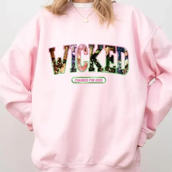 Wicked Musical Sweatshirt with Defy Gravity Broomstick Magic Wand - Fabric, Pullover T-Shirts, Hoodie | TeeBloomCo.com
