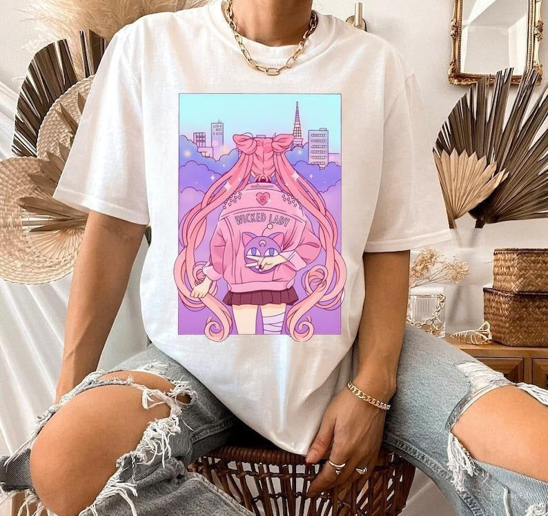 Wicked lady Sailor Moon Cotton Unisex  T-Shirt. Hoodie, Sweatshirt | TeeBloomCo.com