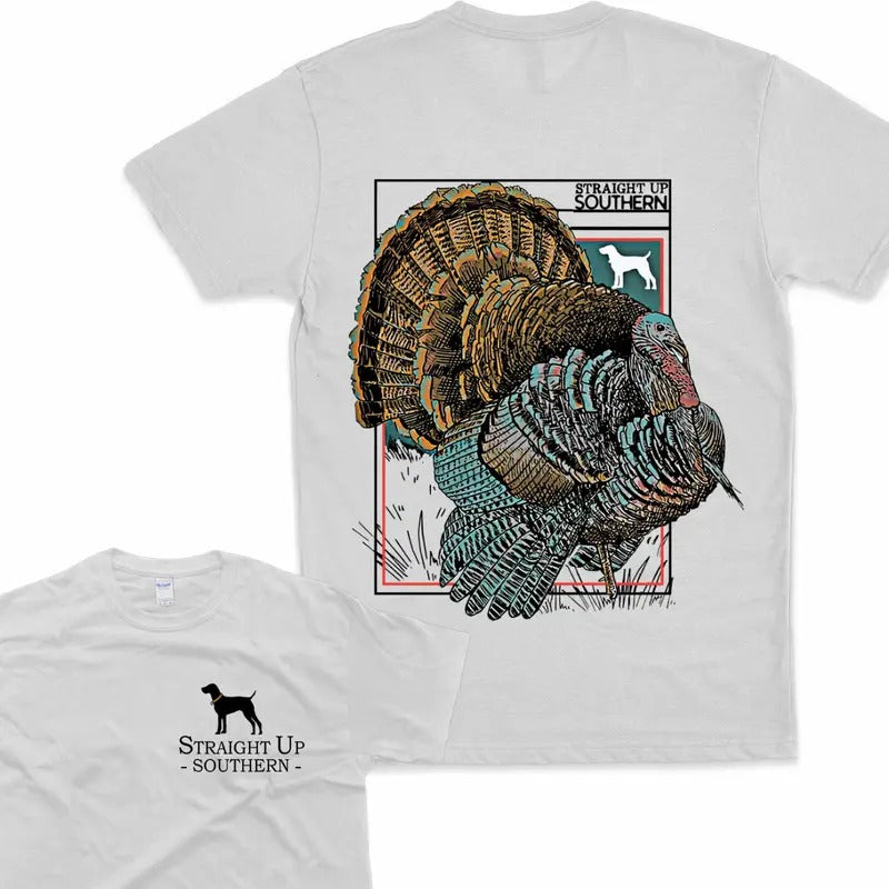 Wild Turkeey Hunting T-Shirt Straighht Up Southern 2 Side Tee Sweatshirt Hoodie | TeeBloomCo.com