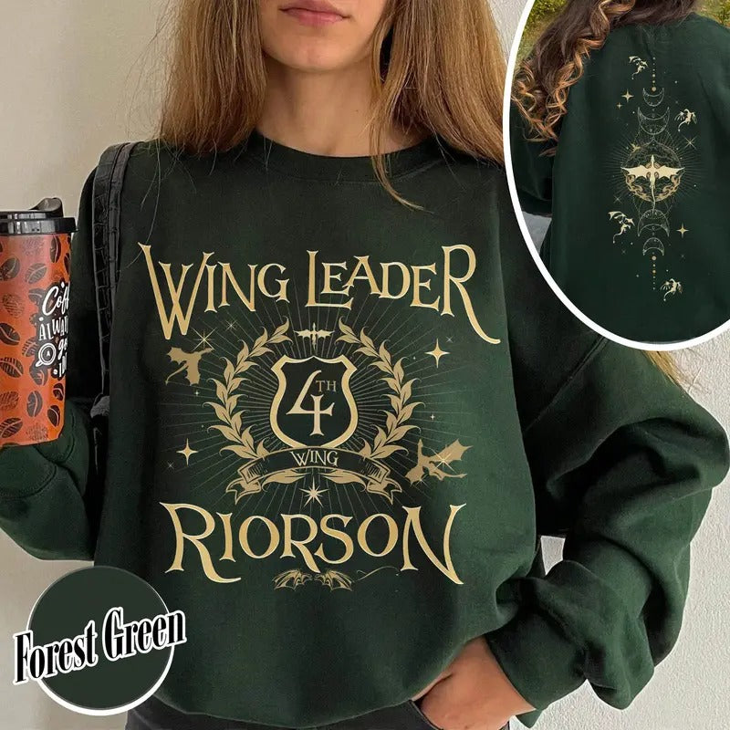 Wing Leader Xaden Riorson Sweatshirt, Fourth Wing Merch, Fourth Wing Dragon Sweatshirt, Dragons Sweatshirt, Basgiath War...