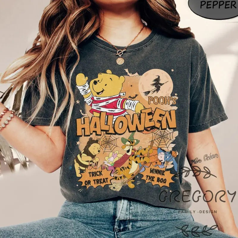Winnie Halloween Shirt, Halloween Sweatshirt, Retro Halloween Shirt, Halloween Gifts Shirt Hoodie | TeeBloomCo.com