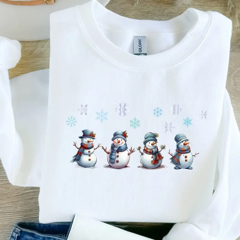 Winter Snowman Sweatshirt Christmas Sweatshirt Christmas Crewneck Christmas Sweater Winter Shirts for Women Snow Shirts...