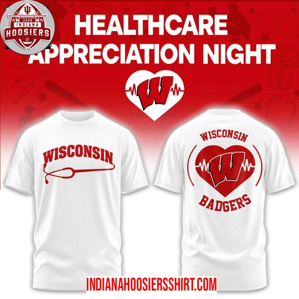 Wisconsin Badgers Healthcare Appreciation Night 2026 MLB Two Sided Hoodie Shirts
