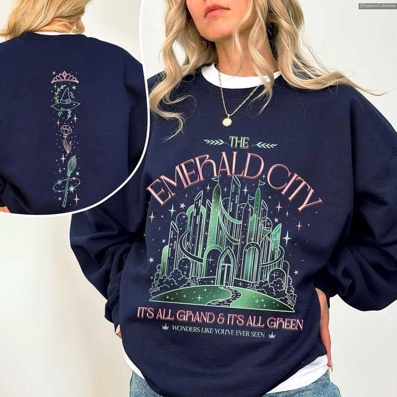 Wizard Movie Fan Emerald City Sweatshirt, Wicked Change For Good Crewneck, Wizard University Tee, Gift For Fan , Global...