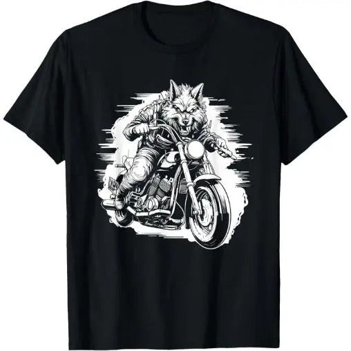 Wolf Motorcycle Animal Wolves - Wildlife Wolf T-Shirt Made in USA Hoodie, Sweatshirt | TeeBloomCo.com