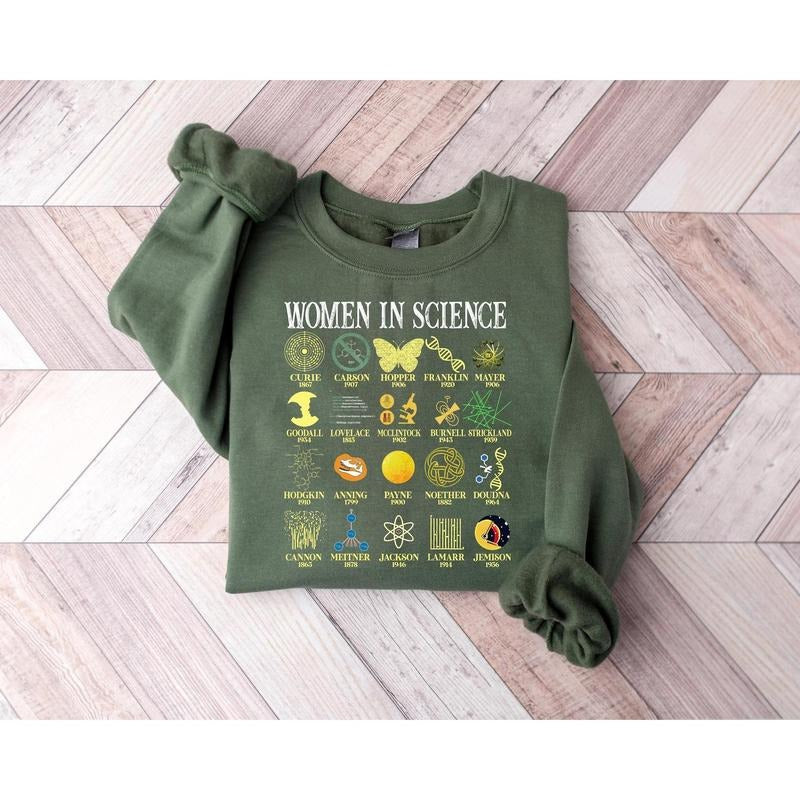 Woman In Science Sweatshirt, Science Shirt, trendy shirt, Preppy Aesthetic Shirt, Scientist Sweatshirts,Girl Scientist...