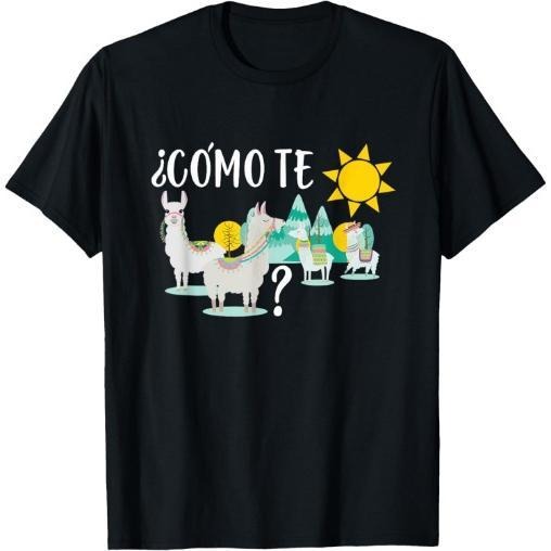 Women Llama Shirt Como Te LLamas Funny Spanish Teacher Gift T-Shirt Made in USA Hoodie, Sweatshirt | TeeBloomCo.com