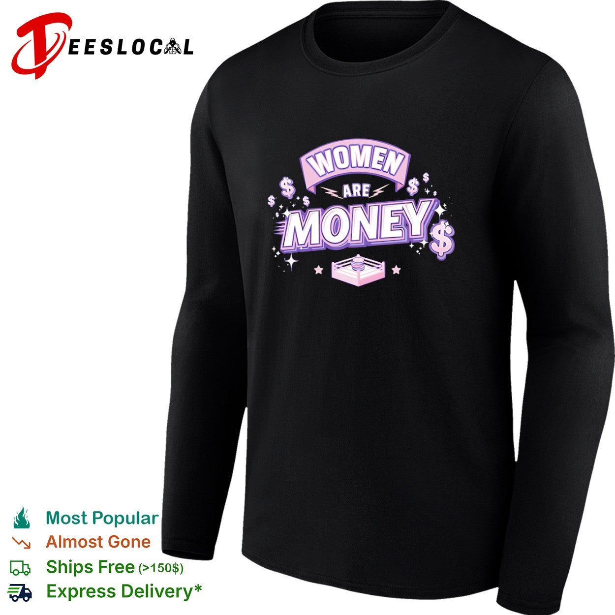 Women are money boxing ring cash shirt