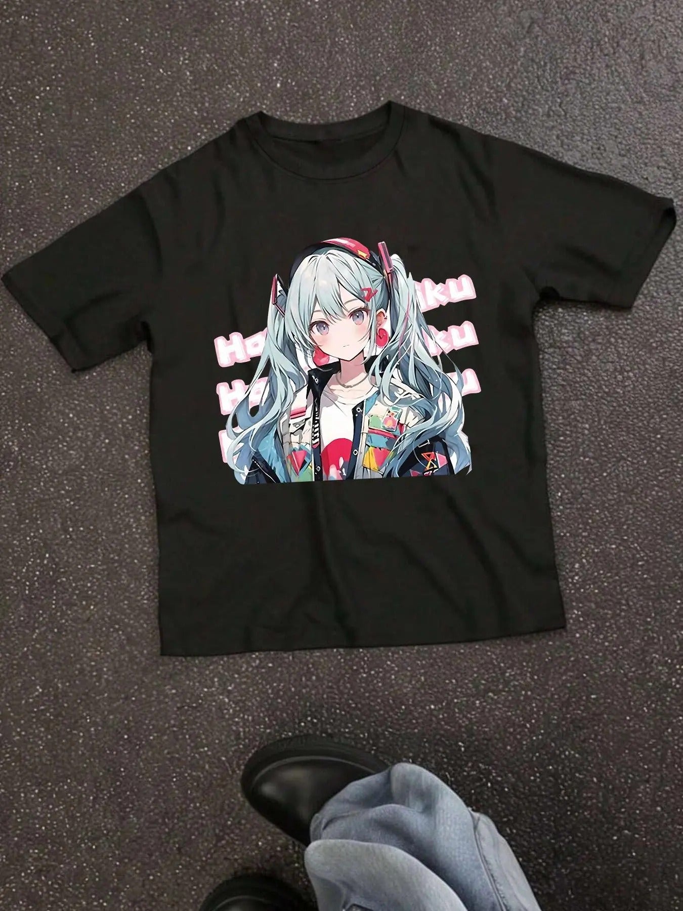Women's   Graphic Print   Tee, Casual Fashion Short Sleeve T-shirt for Daily Wear, Ladies Summer Wear Hoodie, Sweatshirt
