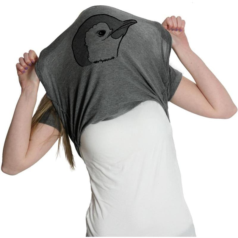 Women's Ask Me About My Penguin Flip Up T Shirt Funny Penguins Costume Tee Funny Womens T Shirts Cute Slimming Top...