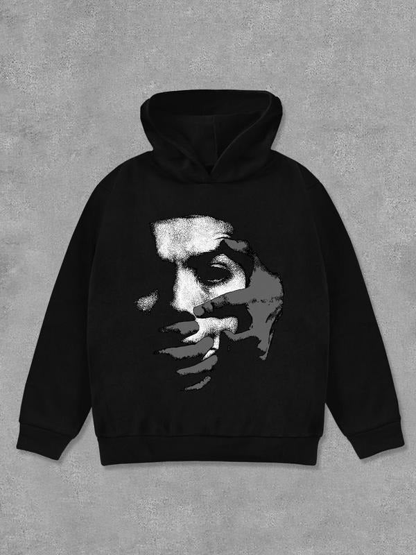 Women's Graphic Print Drop Shoulder Hoodie, Fashion Casual Long Sleeve Hooded Sweatshirt for Daily Holiday Outdoor Wear,...