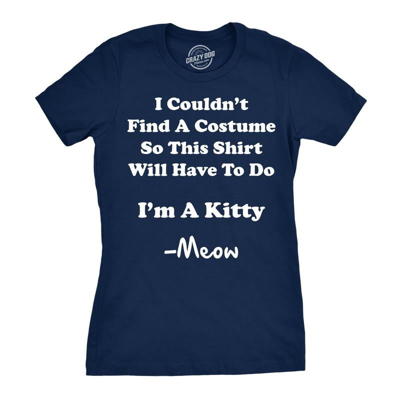 Women's I'm A Kitty Meow Halloween Costume T Shirt Funny Cat Shirt For Women Funny Womens T Shirts Cute Slimming Top...