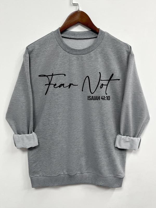 Women's Letter Print Drop Shoulder Sweatshirt, Casual Long Sleeve Round Neck Pullover for Spring & Fall, Ladies Clothes...